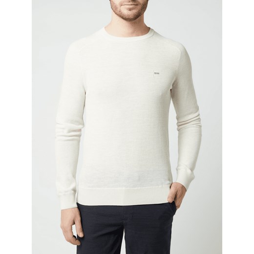 Sweter z dodatkiem lnu model ‘Amador’ XL promocja Peek&Cloppenburg