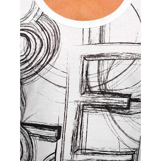 T-shirt męski biały Denley z krótkimi rękawami młodzieżowy