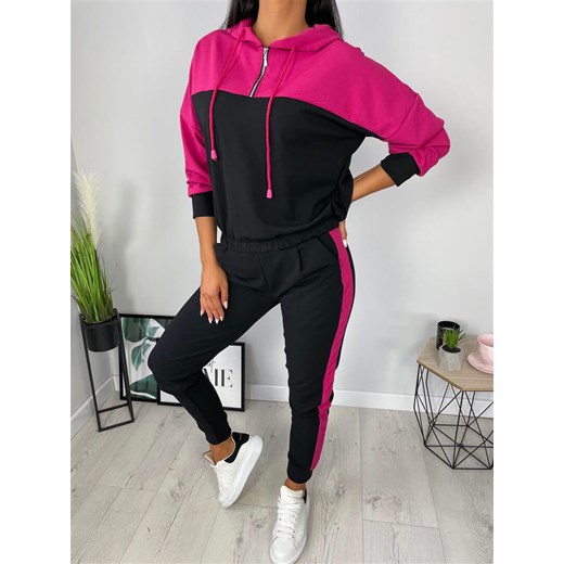 Różowy Komplet Bluza + Spodnie 6526-108-C Modnakiecka.pl 44 ModnaKiecka.pl