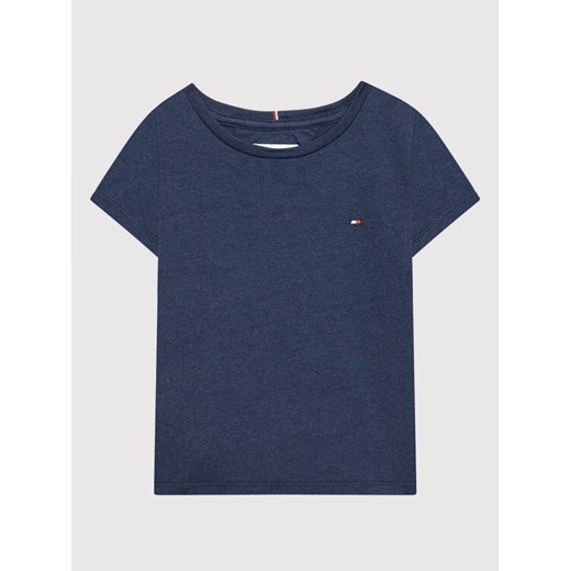 T-Shirt Essential Knit KG0KG06174 M Granatowy Regular Fit Tommy Hilfiger 4Y okazja MODIVO