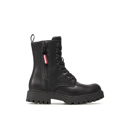 Tommy Hilfiger Trapery Lace-Up Bootie T3A5-31195-0289999 Czarny Tommy Hilfiger 31 okazja MODIVO