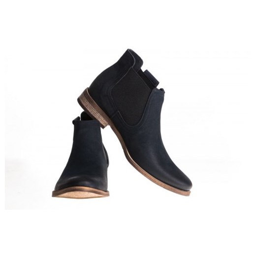 BOTKI SZTYBLETY SKÓRA W GRANACIE 3412G lafemmeshoes-pl czarny cień do powiek