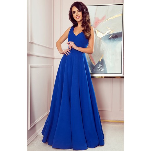 Cindy sukienka maxi 246-3, Kolor chabrowy, Rozmiar M, Numoco Numoco 2XL Primodo