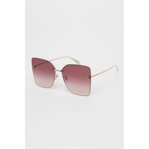 Alexander McQueen okulary przeciwsłoneczne damskie kolor złoty 63 ANSWEAR.com