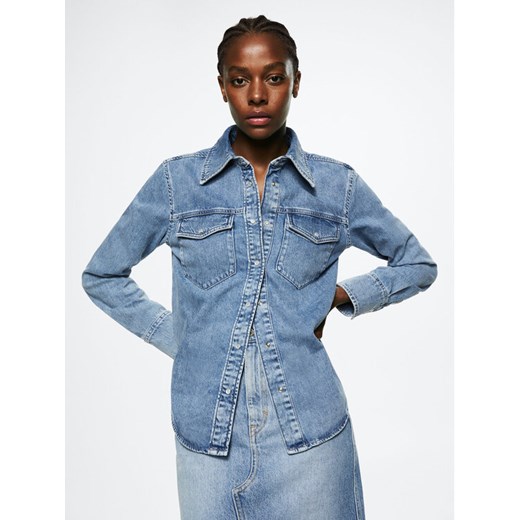 Mango Koszula jeansowa Philippa 37075956 Niebieski Regular Fit Mango XXS MODIVO
