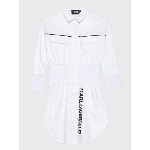 KARL LAGERFELD Sukienka elegancka Z12221 S Biały Regular Fit Karl Lagerfeld 6A MODIVO