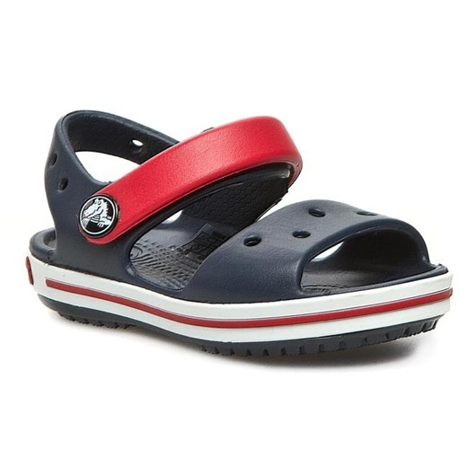 Sandały CROCS - Crocband Sandal Kids 12856 Navy/Red eobuwie-pl szary sandały