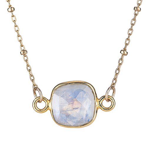 Naszyjnik Moonstone finery zielony metal