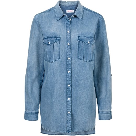 Długa koszula dżinsowa, długi rękaw John Baner JEANSWEAR 42 bonprix