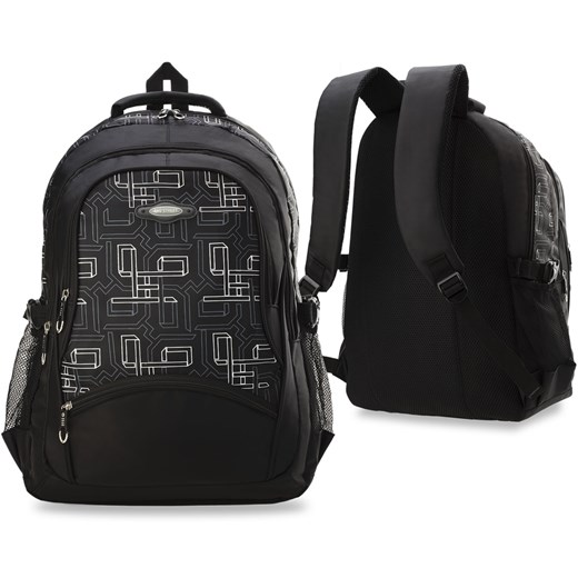 PLECAK MĘSKI BAG STREET SZKOLNY MŁODZIEŻOWY czarny Bag Street world-style.pl