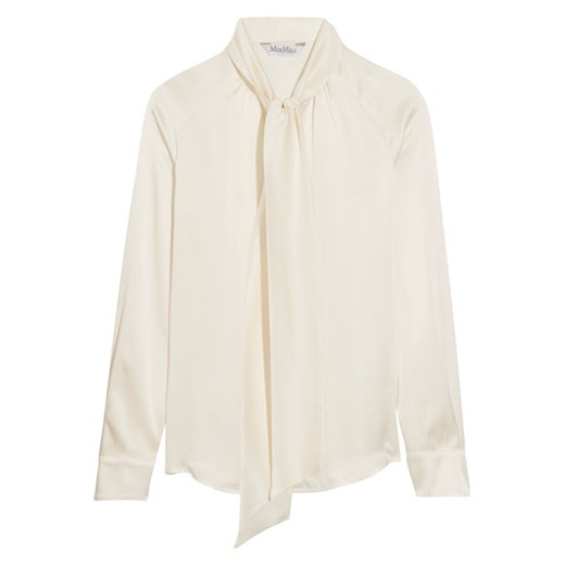 Pussy-bow silk-satin blouse Max Mara NET-A-PORTER