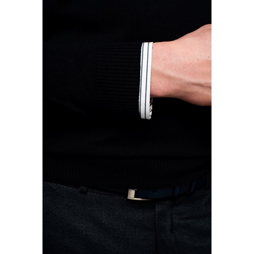 sweter nagel w serek granatowy