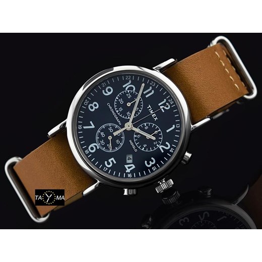 Brązowy zegarek TIMEX analogowy