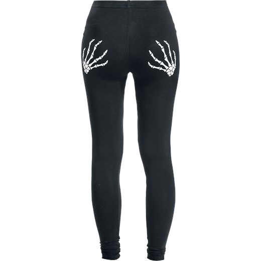 Banned Alternative - Slashed Skull - Legginsy - czarny