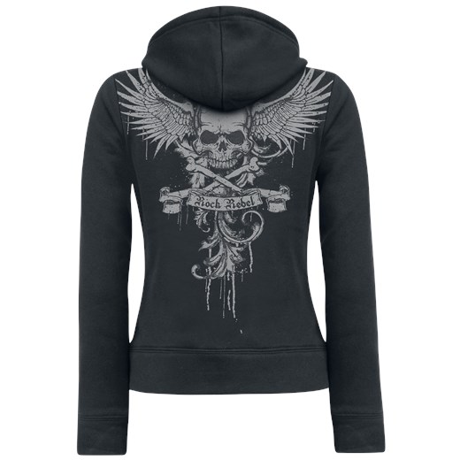 Rock Rebel by EMP - Freaking Out Loud - Bluza z kapturem rozpinana - czarny