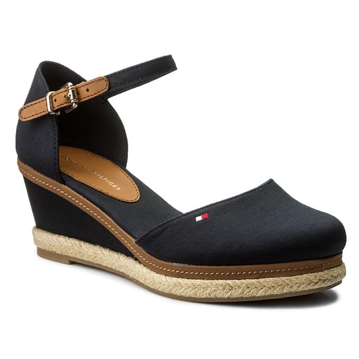 Espadryle TOMMY HILFIGER - Iconic Elba Basic Closed Toe FW0FW02838 Midnight 403 Tommy Hilfiger brazowy 37 eobuwie.pl