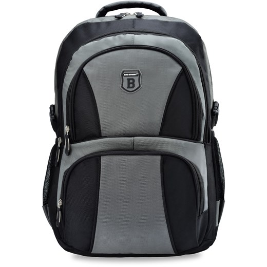 Praktyczny plecak męski bag street szkolny wycieczkowy – czarno-szary szary Bag Street world-style.pl