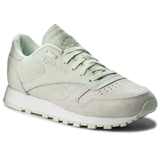 Buty Reebok - CL Lthr Nbk BS9861 White/Opal zielony Reebok 38 eobuwie.pl
