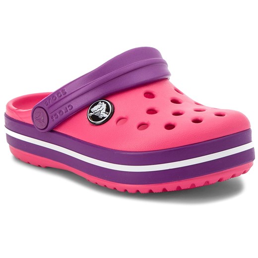 Klapki CROCS - Crocsband Clog K 204537 Paradise Pink/Amethyst fioletowy Crocs 33.5 eobuwie.pl