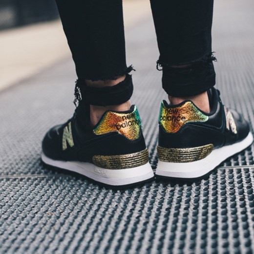 Buty damskie sneakersy New Balance WL574NRH - CZARNY