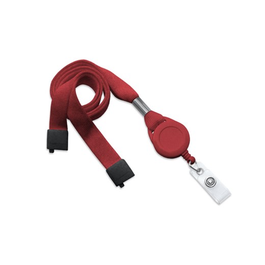 Szeroka 16mm bezpieczna smycz na szyję + brelok typu jojo (Czerwony) Koruma® Koruma ID Protection