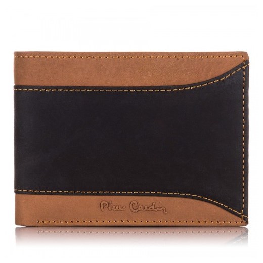 Markowy Portfel Męski Skórzany Pierre Cardin Czarnobrązowy Hunter Tilak 13 8806 RFID Pierre Cardin galanter