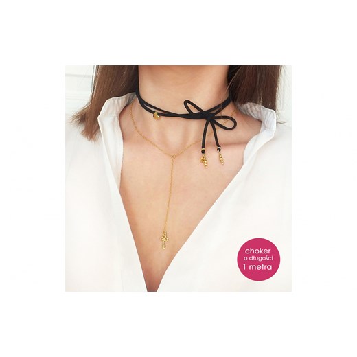 Choker Wiązany Srebrna Gwiazdka Perlove Biżuteria-Perlove