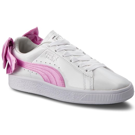 Sneakersy PUMA - Basket Bow Patent Jr 367621 02 Puma White/Orchid/Gray Puma 38.5 eobuwie.pl