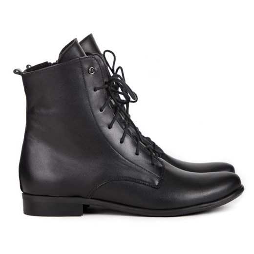 BOTKI SKÓRZANE W CZERNI LICOWEJ 34105 Lafemmeshoes 35 lafemmeshoes.pl