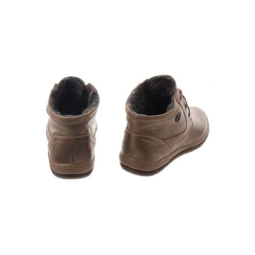 Zimowe buty męskie 039 brązowe 37 butyolivier