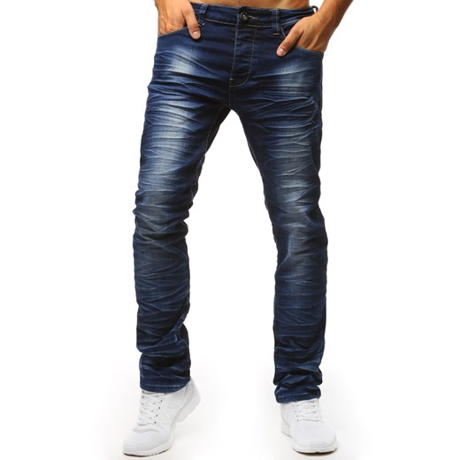 Spodnie jeansowe męskie niebieskie (ux1304) Dstreet 36