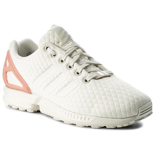 Buty sportowe damskie Adidas zx flux bez wzorów wiązane z tworzywa sztucznego