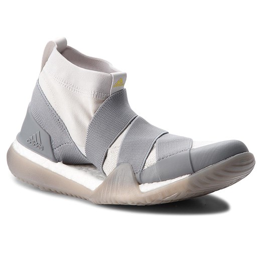 Adidas buty sportowe damskie pure boot szare bez wzorów bez zapięcia na płaskiej podeszwie