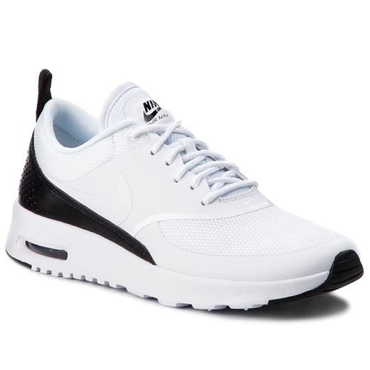 Nike buty sportowe damskie air max thea sznurowane ze skóry ekologicznej gładkie na wiosnę