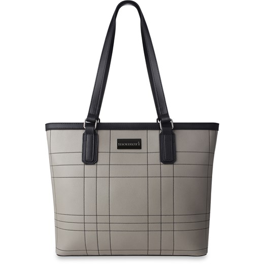 Shopper bag szara Monnari ze skóry ekologicznej