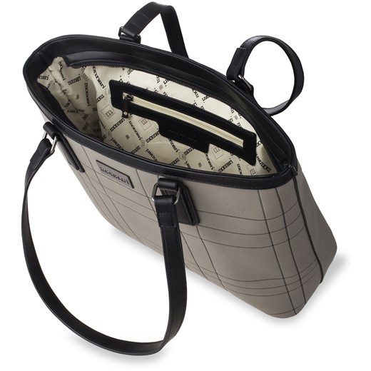 Shopper bag szara Monnari ze skóry ekologicznej