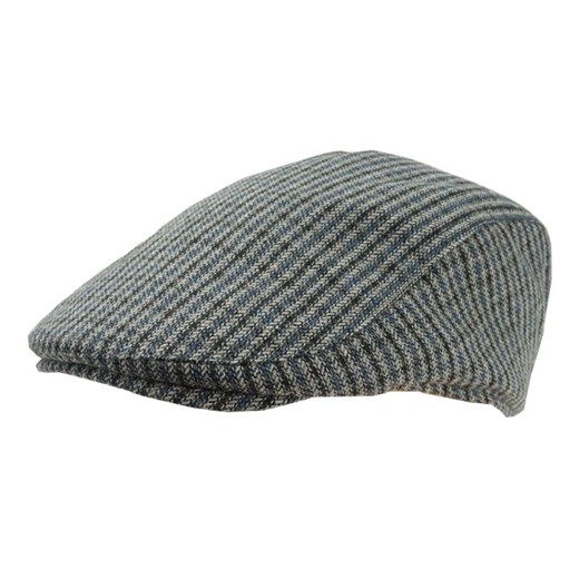 Szaro-Granatowy Męski Kaszkiet, Jesienno-Zimowy w Pepitkę, Kratkę CPAPJNSKASZKIET631 Pako Jeans JegoSzafa.pl