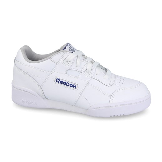 Buty sportowe damskie białe Reebok Classic workout na koturnie bez wzorów z gumy
