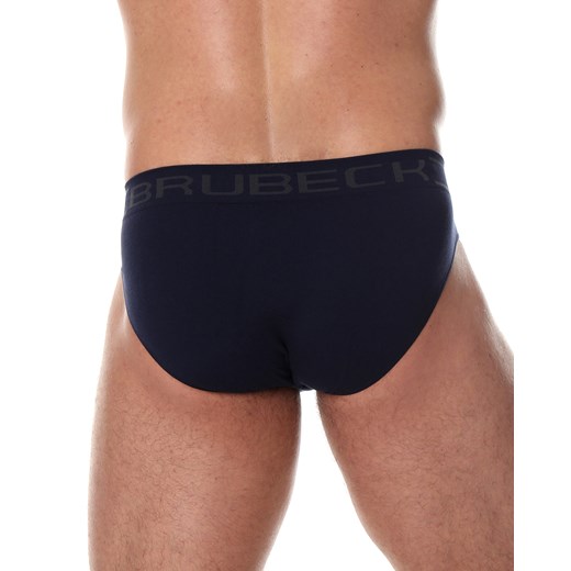 Bezszwowe slipy męskie Brubeck Comfort Cotton BE00290 granatowy