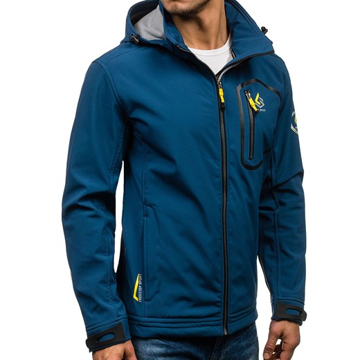 Kurtka męska softshell niebieska Denley 004a