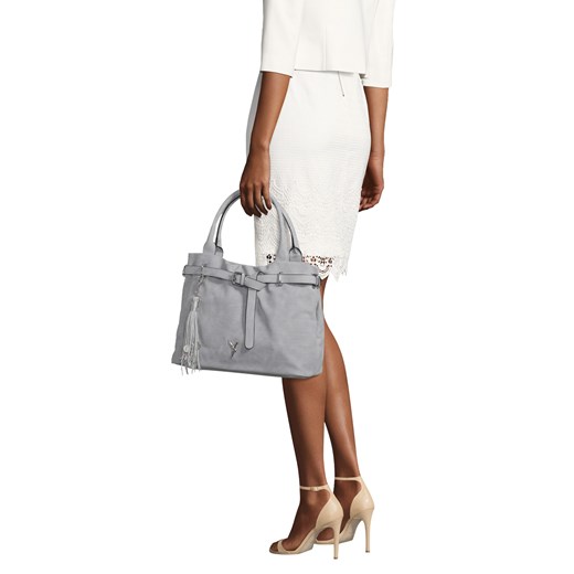 Shopper bag Suri Frey z frędzlami skórzana do ręki