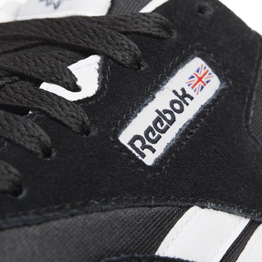 Reebok Classic buty sportowe damskie nylon czarne wiązane bez wzorów zamszowe na obcasie