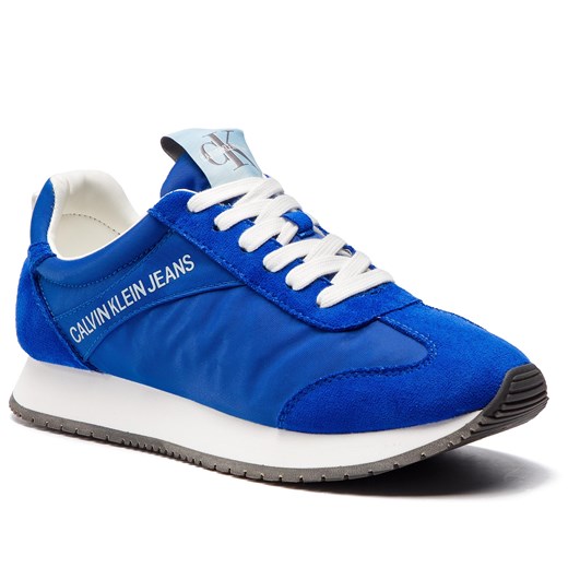 Buty sportowe damskie Calvin Klein do fitnessu bez wzorów sznurowane z tworzywa sztucznego