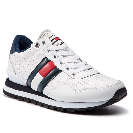 Sneakersy TOMMY JEANS - Lifestyle Tommy Jeans Sneaker EM0EM00263 White 100 Tommy Jeans 45 eobuwie.pl
