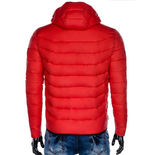 Kurtka męska Ombre Clothing czerwona casualowa