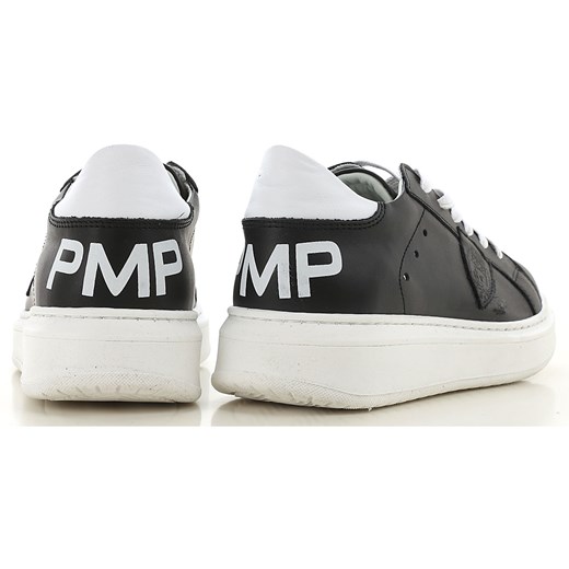 Trampki dziecięce czarne Philippe Model skórzane sznurowane
