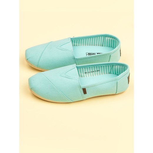 Espadryle damskie Czasnabuty.pl niebieskie bez zapięcia casual płaskie