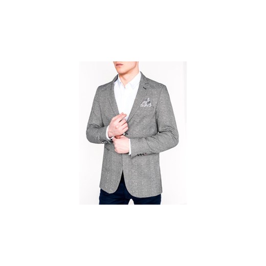 MARYNARKA MĘSKA ELEGANCKA M92 - CZARNA Ombre Clothing XXL ombre
