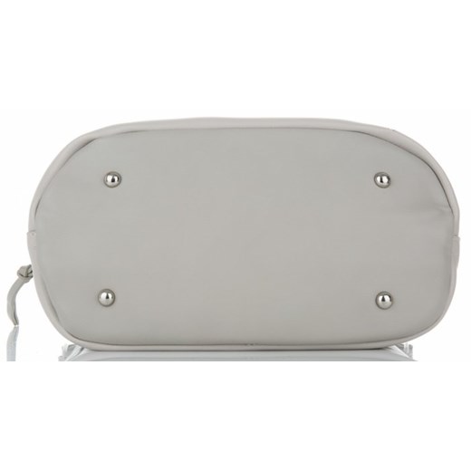 Shopper bag David Jones na ramię z breloczkiem matowa