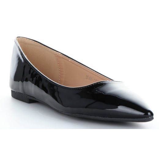 Eleganckie Lakierowane Balerinki Damskie Bellucci Czarne (kolory)